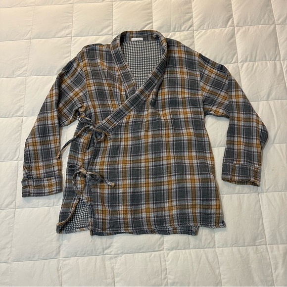 Free People X CP Shades Wrap Plaid Top - Picture 4 of 14